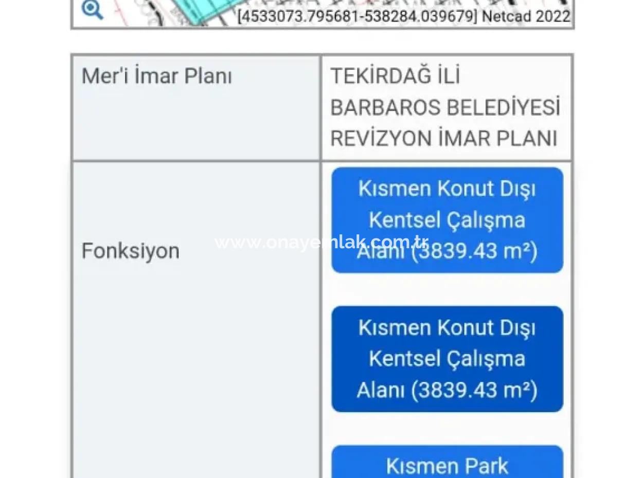 Located In Barbaros, Tekirdag, This Emergency Factory Land For Sale Has A Large Area Of 5,500 Square Meters